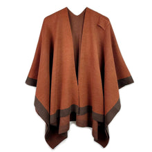 Load image into Gallery viewer, Bronze Bordered Shoulder Strap Ruana

