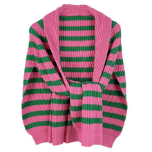 Load image into Gallery viewer, Pink Green Sweater Scarf
