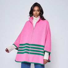 Load image into Gallery viewer, Pink Green Zip Up Sweater
