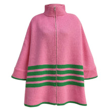 Load image into Gallery viewer, Pink Green Zip Up Sweater
