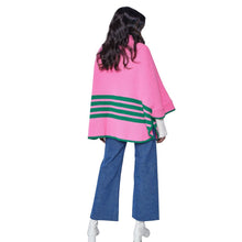 Load image into Gallery viewer, Pink Green Zip Up Sweater
