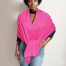Load image into Gallery viewer, Scarf Poncho Pink Convertible Wrap for Women
