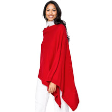 Load image into Gallery viewer, Scarf Poncho Red 4 Way Wear Wrap for Women

