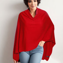 Load image into Gallery viewer, Scarf Poncho Red 4 Way Wear Wrap for Women
