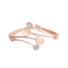 Load image into Gallery viewer, Rose Gold Crystal Hinge Cuff

