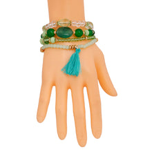 Load image into Gallery viewer, Jade Green Bead 4 Pcs Bracelets
