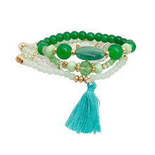Load image into Gallery viewer, Jade Green Bead 4 Pcs Bracelets

