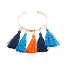 Load image into Gallery viewer, Various Blue Tassels Bangle

