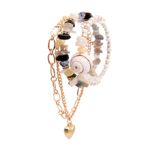 Load image into Gallery viewer, Gold Shell 4 Pcs Bracelet Set
