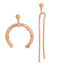 Load image into Gallery viewer, Gold Rhinestone Mismatch Earrings
