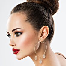 Load image into Gallery viewer, Topaz Bead Drape Ring Earrings
