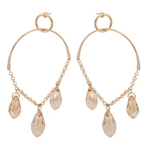 Load image into Gallery viewer, Topaz Bead Drape Ring Earrings
