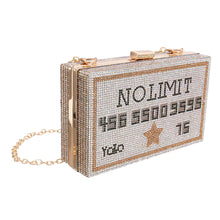 Load image into Gallery viewer, Silver No Limit Card Bling Clutch
