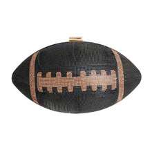 Load image into Gallery viewer, Black Football Hardcase Clutch
