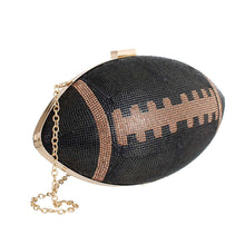 Load image into Gallery viewer, Black Football Hardcase Clutch
