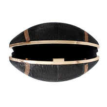Load image into Gallery viewer, Black Football Hardcase Clutch
