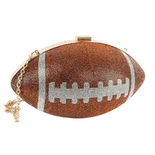 Load image into Gallery viewer, Brown Football Hardcase Clutch
