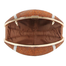 Load image into Gallery viewer, Brown Football Hardcase Clutch
