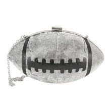 Load image into Gallery viewer, Silver Football Hardcase Clutch
