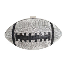 Load image into Gallery viewer, Silver Football Hardcase Clutch
