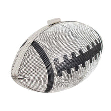 Load image into Gallery viewer, Silver Football Hardcase Clutch
