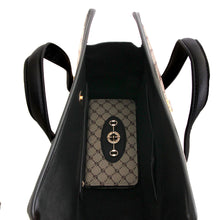 Load image into Gallery viewer, Designer Horsebit Black Snap Satchel Set
