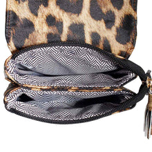 Load image into Gallery viewer, Leopard Flap Snap Mobile Crossbody
