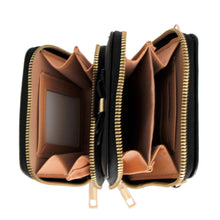 Load image into Gallery viewer, Black Triple Pocket Mobile Crossbody

