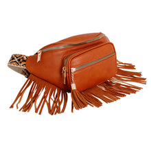 Load image into Gallery viewer, Brown Fringe Fanny Pack
