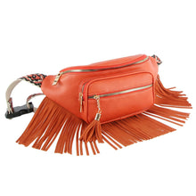Load image into Gallery viewer, Orange Fringe Fanny Pack
