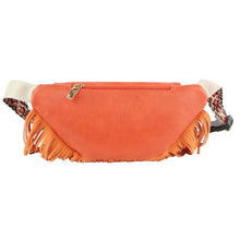 Load image into Gallery viewer, Orange Fringe Fanny Pack
