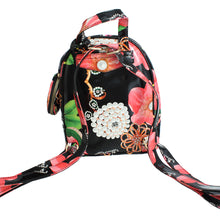 Load image into Gallery viewer, Black Floral Backpack Set
