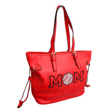 Load image into Gallery viewer, Red Baseball 3 Pcs Tote Bag Set
