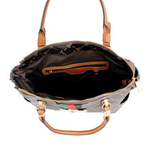 Load image into Gallery viewer, Dark Brown Bee Print Satchel Bag
