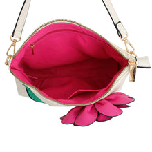 Load image into Gallery viewer, Fuchsia Flower Clutch Crossbody
