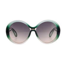 Load image into Gallery viewer, Green Gradient Round Sunglasses
