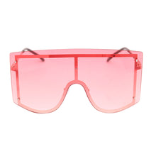 Load image into Gallery viewer, Pink Designer Shield Sunglasses
