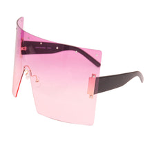Load image into Gallery viewer, Purple Flat Top Shield Sunglasses
