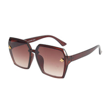 Load image into Gallery viewer, Brown Retro Bee Sunglasses
