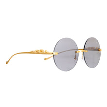 Load image into Gallery viewer, Round Black Tiger Sunglasses
