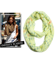 Load image into Gallery viewer, Fish Print Cotton Infinity
