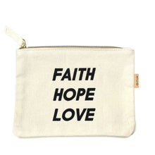 Load image into Gallery viewer, Faith Hope Love Eco Pouch
