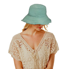 Load image into Gallery viewer, Turquoise Wired Brim Bucket Hat
