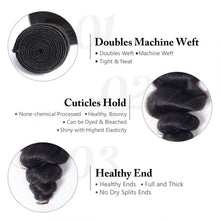 Load image into Gallery viewer, 10A Loose Wave 4 Bundles 100% Human Hair Peruvian Virgin Hair Weave Extension
