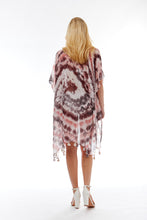 Load image into Gallery viewer, Black and Pink Tie Dye Beach Cover Up
