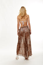 Load image into Gallery viewer, Brown Leopard Sarong Beach Skirt
