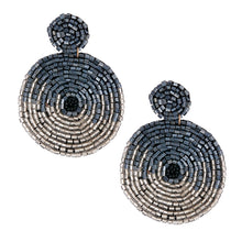 Load image into Gallery viewer, Hematite and Silver Beaded Earrings

