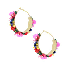 Load image into Gallery viewer, Assorted Flower Covered Hoops
