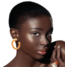Load image into Gallery viewer, Gold Dragon Horseshoe Earrings
