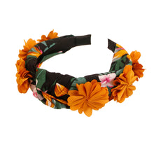 Load image into Gallery viewer, Mustard Flower Fabric Headband
